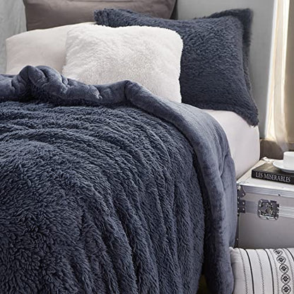 Puts This to Sleep Coma Inducer® Twin Oversized Comforter Set, Plum Granite | Experience Coma Worthy Sleep with Shaggy Plush Extra Large Bedding