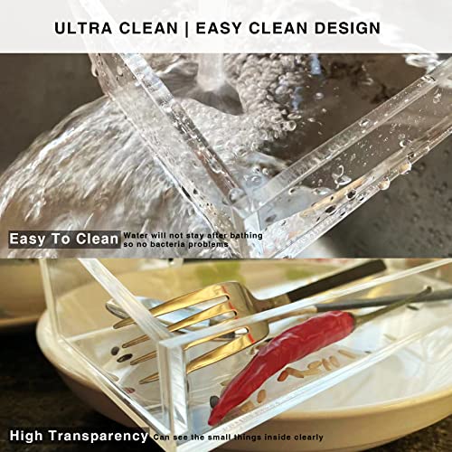 Bakzon Acrylic Shower Shelves 2 Pack – No Drill Adhesive Acrylic Bathroom Shelves, Heavy Duty Shower Caddy Holds 20 lbs, Clear Wall Mounted Shower Organizer for Inside Shower - style: Shower Caddy-Clear