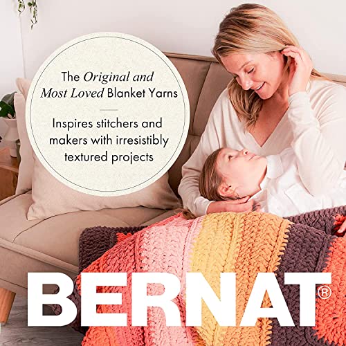 Bernat Blanket Extra Thick Clay Yarn - 1 Pack of 21.12oz/598.74g - 100% Polyester - #7 Jumbo - 72 Yards - Chunky Yarn for Hand Knitting, Crocheting, Crafts & Amigurumi - color: Clay, size: 1 Pack, style: Extra Thick