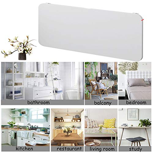 Wall Folding Table,Wall-Mounted Drop-Leaf Table,Workbench Balcony Table,Folding Kitchen Dining Table,Modern Office Bedroom Computer Writing Desk,Convertible Desk,45 Sizes (90x40cm/35x16in) - size: 90x40cm/35x16in