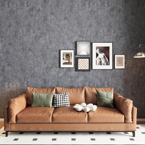 3yecao 16"×118" Thick Grey Concrete Wallpaper Peel and Stick Waterproof Glossy Textured Gray Concrete Contact Paper Vinyl Wrap Self Adhesive Cement Tile Sticker for Countertops Kitchen Bedroom Walls - color: Light Blue Grey, size: 16" x 118"