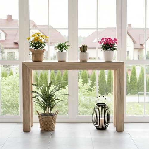 Plank+Beam Modern Console Table, 46 Inch, Blonde | Non-Toxic Finishes, Versatile Design, Modern Design, Easy Assembly, Modern Style, Quick Setup, Solid Wood - color: Blonde, size: 46 Inch