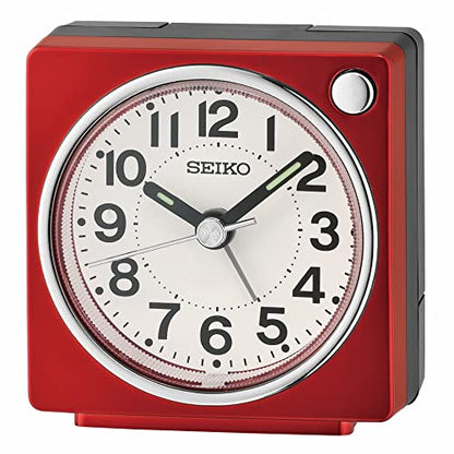 SEIKO Fuji Dark Bedroom Alarm Clock, Metallic Red - color: Metallic Red
