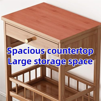 Small Wooden Coffee Table with Drawer, 3-Tier Narrow Side Table for Living Room, Bedroom & Balcony, Space-Saving Design (Brown, 20.5 X 8 X 30.7 in) Brown 11.8 * 11.8 * 30.7in - color: Brown, size: 11.8*11.8*30.7in