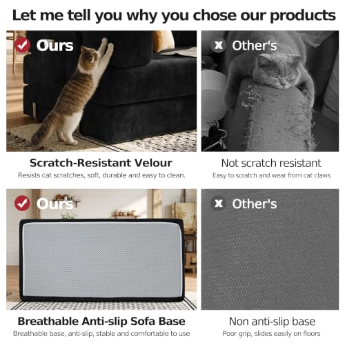 79" Convertible Futon Sofa Bed, Boneless Couch for Living Room | Pet scratch-resistant velour, dual-firmness full-block foam cushions, pull-out sleeper couch, no assembly, Black - color: Black, size: 78IN