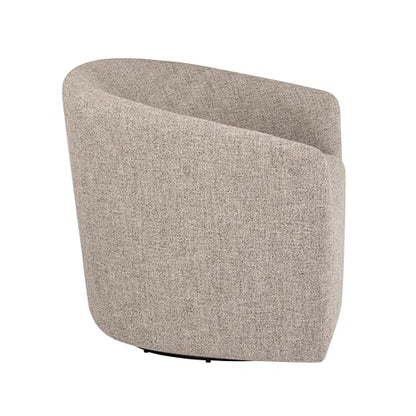 HomePop 360° Swivel Barrel Accent Chair - Midtone Gray Fabric - color: Midtone Gray