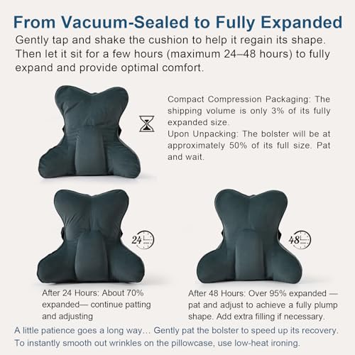 Lumbar Support Pillow(Pat. Pend) for Lower Back Pain Relief – Multi-Functional Ergonomic Lumbar Cushion, Reading Pillow for Office Chair, Car Seat & Sofa,Charcoal Gray - color: Charcoal Gray