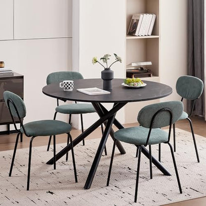 Stackable Guest Chairs Set of 6, Upholstered Waiting Room Chairs with Metal Legs for Reception, Breakroom, School, Meeting, Office - color: Green, size: Set of 6