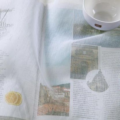 DWCN White Sheer Curtains, Grommet Top Faux Linen Look Voile Semi Transparent Solid Window Sheer Curtains Drapes for Bedroom Living Room, Set of 2 Panels 42 x 54 Inch Long, White - color: White, size: 42"W x 54"L (Pack of 2)