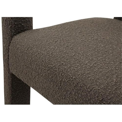 Meridian Furniture Athena Collection Modern | Contemporary Boucle Fabric Upholstered Accent | Dining Chair, 25" W x 21" D x 27" H, Brown - color: Brown