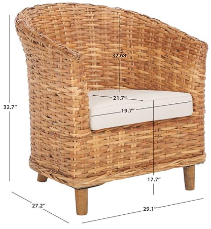 Safavieh Home Collection Omni Honey Barrel Chair - color: Honey