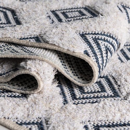 Rugs.com - Sabrina Soto Casa Rug – 6 Ft Runner Navy Blue Cotton Textured Runner – Ideal for Hallways, Entryways, and Kitchens - color: Navy Blue, size: 2'3" x 6' (Runner)