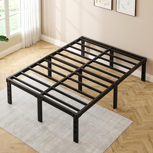 Queen Bed Frame, Queen Size Bed - Metal Queen Bed Frame & Queen Platform Bed Frame, No Box Spring Needed, Includes Queen Size Bed & Standard Bed Frames for Bedroom