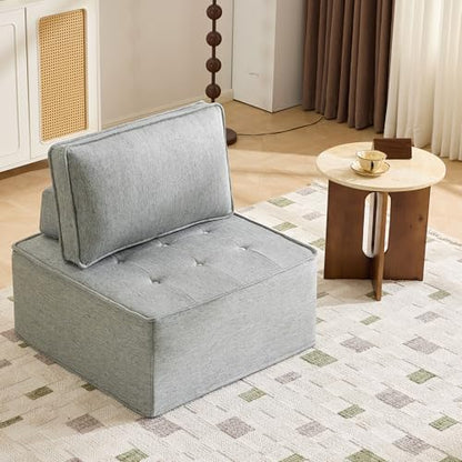 Modular Linen-Frame Sofa: Versatile Sectional for Small Apartments, Mix-and-Match Design (Light Grey) - color: Light Grey
