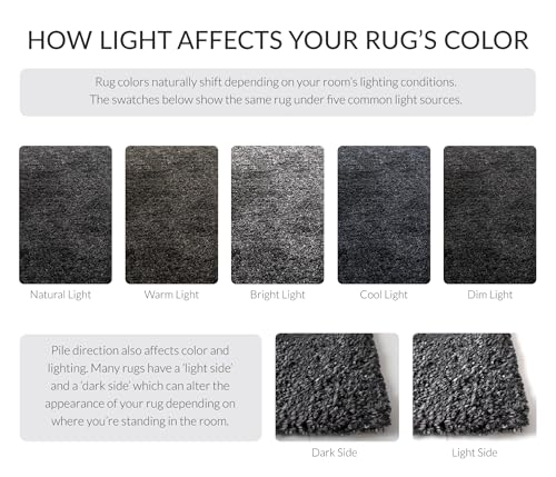 SAFAVIEH August Shag Collection Accent Rug - 2'3" x 4', Charcoal, Solid Design, Non-Shedding & Easy Care, 1.2-inch Thick Ideal for High Traffic Areas in Entryway, Living Room, Bedroom (AUG900H) - color: Charcoal, size: 2'3" x 4' (Rectangular)