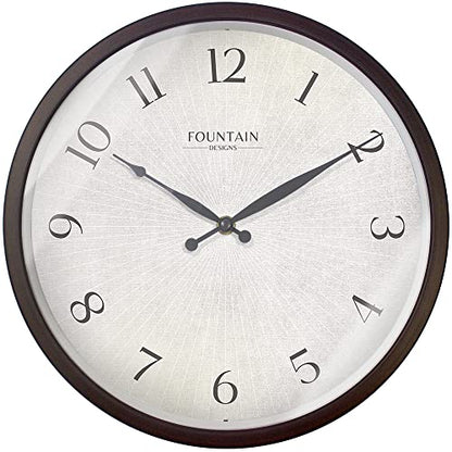 12" Silent Modern Farmhouse Wall Clock, Oil Rubbed Bronze | Battery Operated, Regular Arabic Numeral, Accurate & Easy to Read for Living Room, Bedroom, Kitchen & Home Office - color: Oil Rubbed Bronze, size: 12 Inch
