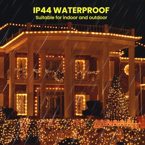 Dailyart 1000 Led Warm String Fairy Lights Plug in with Remote and Timer | 75Ft Fairy Lights Waterproof Small Twinkle Light 8 Modes Super Long Firefly Lights for Bedroom Christmas Tree,Gold Wire - color: Gold, size: 1000 LED