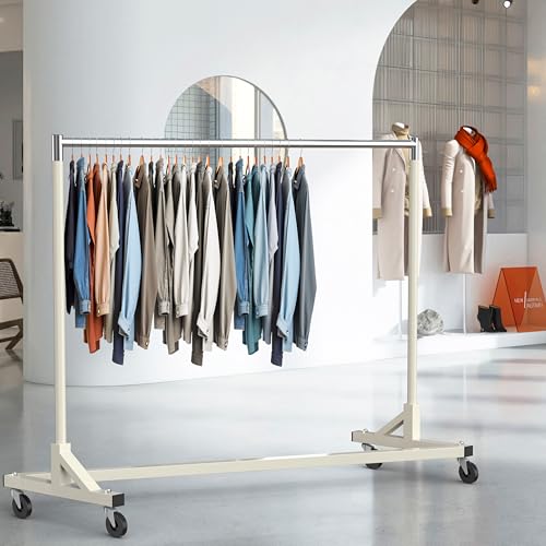 Simple Houseware Industrial Grade Z-Base Garment Rack, 63" W/500Lb, Gray - color: Gray