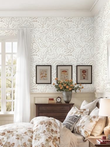 Peel and Stick Wallpaper Modern Boho Contact Paper Neutral Beige Wall Paper Removable Waterproof Self Stick Renter Friendly Wallpaper for Bedroom Living Room Bathroom Kitchen Vinyl 17.3"x78.7" - color: Light Brown, size: 17.3" x 78.7"