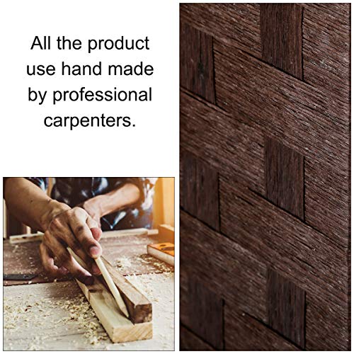 Meet Perfect 4-Panel Room Divider Privacy Screen,6 FT Wooden Woven Folding Screen,Foldable Mesh Wall Divider, Freestanding Room Partitions/Separator/Dividers Double-Weaved with Two-Way Hinges- Brown - color: Brown, size: 4 panels