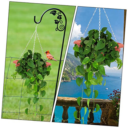 Happyyami Hanging Planter Box Plant Holder Chain Planters for Outdoor Wall-Mounted Plant Pots