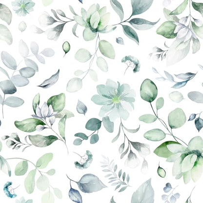 Green Leaf Peel and Stick self Adhesive Wallpaper - 96''x32'' - color: X06, size: 96"x32"