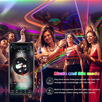 AILBTON Led Strip Lights,82ft Led Light Strips Music Sync Color Changing RGB Led Strip Built-in Mic,Bluetooth led Lights App Control with Remote,5050 RGB Rope Light Strip - size: 82FT
