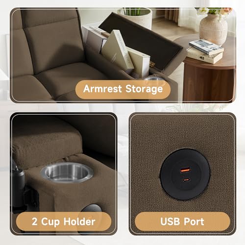 66" Multi-Functional Pull-Out Sofa Bed with Hidden Side Table, Storage Armrests, Built-in Charging Port, Spring Mattress, Solid Wood Frame – Ideal for Small Spaces, Easy Assembly - color: 1007-k