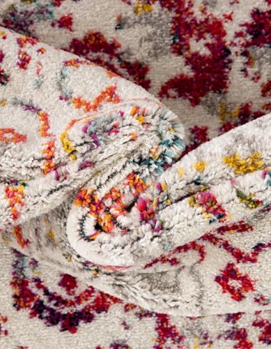Rugs.com - Arlington Collection Rug – 6 Ft Runner Light Multi Coastal Runner – Distressed Medallion Design for Hallways, Kitchens, and Entryways - color: Light Multi, size: 2' x 6' (Runner)