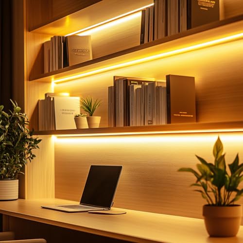 Short LED Strip Lights, COB 5V USB, Warm White 3000k (3.28FT/1M) | Flexible Small COB LED Strip Light, 3000K, Not Dimmable, For Display Cabinet & TV 3D Lighting - color: 3.28FT/3000K