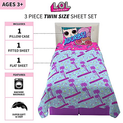 Franco Kids Bedding Super Soft Sheet Set, Twin, LOL Surprise - color: Lol Surprise, size: Twin