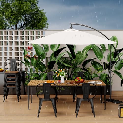 Alunaune 18inch Outdoor Metal Patio Dining Chairs Set of 4 High Back Classic Chic Iron Farmhouse Barstools Industrial Coffee Bar Stools Bistro Cafe Side Chair-Black - color: Outdoor Black