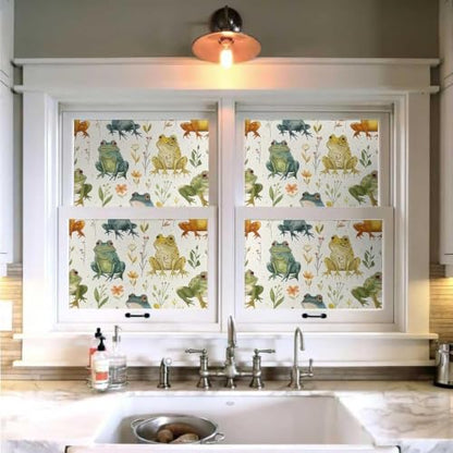 17.7"x118" Boho Cartoon Frogs Peel and Stick Self Adhesive Wallpaper Removable Contact Paper Stick on Easy Peel Off Wall Paper for Kitchen Bedroom Bathroom Renter - size: 17.7" x 118"