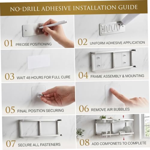 Wall Mounted Dish Drying Rack, 2 Tiers Over Sink Dish Drying Rack Rustproof Stainless Steel Drain Storage for Kitchen, Silver..