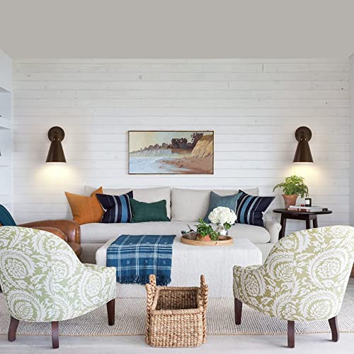 Oil Rubbed Bronze Farmhouse Wall Sconces Set of Two, Rustic Adjustable Interior Sconce Light Fixture Hardwired with Metal Shade,Indoor Industrial Lamp for Hallway,Bedroom,Living Room - color: Oil-Rubbed Bronze