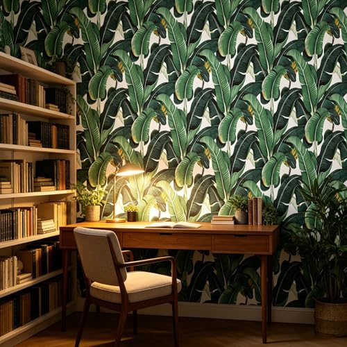 Banana Leaf Peel and Stick self Adhesive Wallpaper - 128''x32'' - color: X01, size: 128"x32"