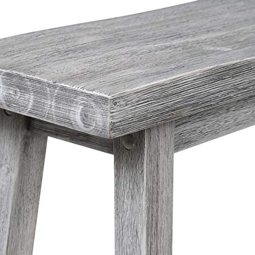 Boraam Sonoma Counter Height Backless Bench - Storm Gray Wire-Brush - color: Storm Gray Wire-brush
