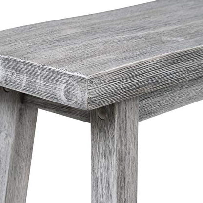 Boraam Sonoma Counter Height Backless Bench - Storm Gray Wire-Brush - color: Storm Gray Wire-brush