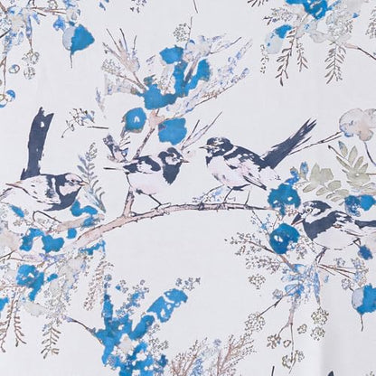 H.VERSAILTEX 꽃무늬 100% 암막 빈티지 커튼 160cm(63인치) 길이 2패널 블루 및 블랙 암막 단열 커튼 침실 거실 그로밋 조명 차단 창문 커튼 드레이프 - color: 블루/블랙., size: 52"W x 63"L (Pack of 2)