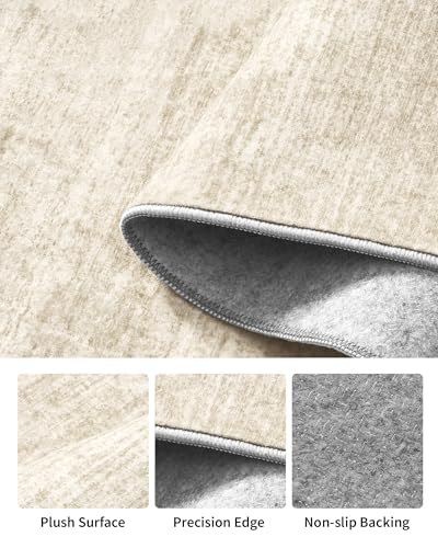 Art&Tuft 2'6"x14 Runner Rug Non Slip, Washable Rug Runners for Hallways,Beige - color: Stripe-beige, size: 2'6" X 14'