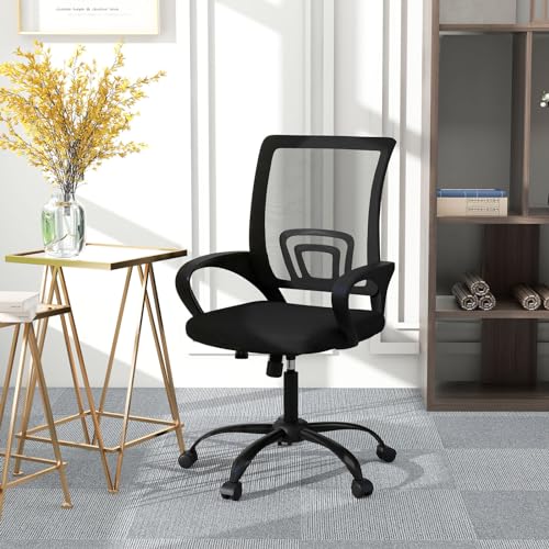 Bonzy Home Ergonomic Conference Room Chairs Set of 8, Rolling Office Chairs with Wheels, Mesh Computer Desk Chair with 360°Swivel, Height Adjustable, 8 PCS - size: 8 Pack