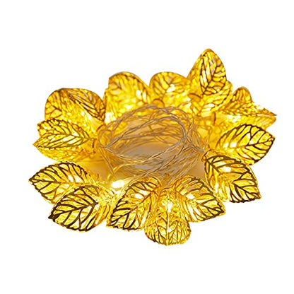 40 LED Leaf String Lights Battery Operated 20FT Leaf Fairy Lights for Patio Garden, Little Star String Lights for Wedding, Party, Home Decoration