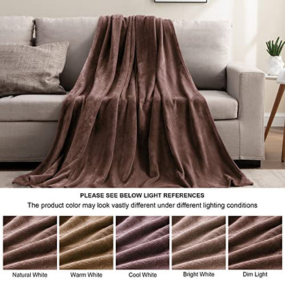 BEDELITE Fleece Blanket Soft Plush King Size Bed Blanket Brown 108"x90" | Ultra Soft Fleece, Plush Microfiber, Lightweight Warmth, All Season Comfort, Fade Resistant, Machine Washable - color: Brown, size: King(108"x90")