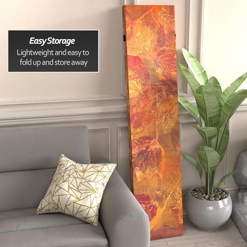 Red Lantern 6 ft. Tall Double Sided Enchanted Gardens Canvas Room Divider, Equinox - color: Equinox