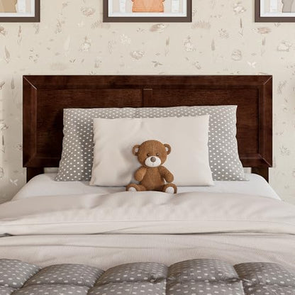 AFI, Sophia Adjustable Modern Twin Wood Headboard, Walnut - color: Walnut, size: Twin
