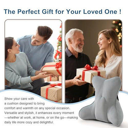 Lumbar Back Pillow (Pat. Pend), Supportive Back Cushion for Bed, Couch & Recliner, Ergonomic Lumbar Pillow with Customizable Firmness for Lower Back Pain Relief, Zinc Gray - color: Zinc Gray