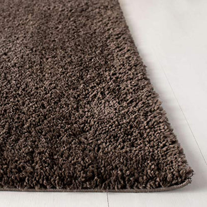 SAFAVIEH August Shag Collection Runner Rug - 2'3" x 6', Brown, Solid Design, Non-Shedding & Easy Care, 1.2-inch Thick Ideal for High Traffic Areas in Living Room, Bedroom (AUG900T) - color: Brown, size: 2'3" x 6' (Runner)