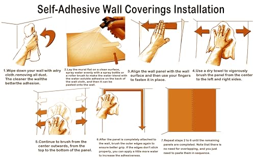 Custom Size Wall Murals, Serene Backyard Water Feature Rustic Stone Wall Lanterns, Self-Adhesive Removable Wall Covering Fabric, Large Photo Wallpaper for Living Room Bedroom Kitchen Office Kids
