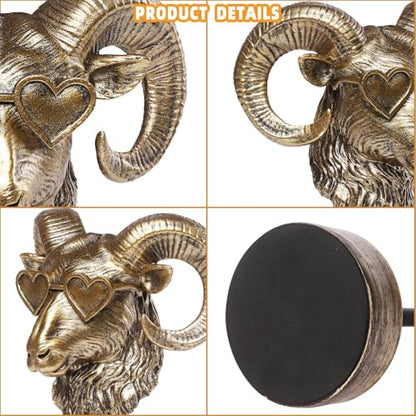 Handcrafted Resin Sculpture (Bighorn)- Modern Home Decor Accent, Trending Living Room & Office Decor, Elegant Tabletop & Shelf Decor for Desk, Bookshelf, Nightstand - Unique Gift Idea - style: Bighorn