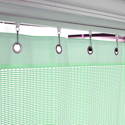 TWOPAGES 5ft Wide x 7ft Tall Flame Retardant Divider Curtains Privacy Cubicle Curtain with Grommet Top (1 Panel,Green) - color: Green, size: 60"W x 84"L (Pack of 1)